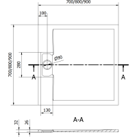 Sprchová SMC vanička MEXEN OTTO 90x90 cm - bílá, 4N109090