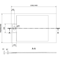 Sprchová SMC vanička MEXEN OTTO 70x140 cm - černá, 4N707014