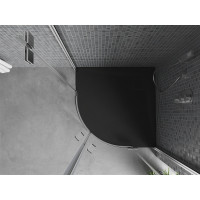 Čtvrtkruhová sprchová SMC vanička MEXEN BERT 90x90 cm - černá, 4KR709090