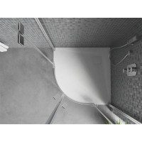 Čtvrtkruhová sprchová SMC vanička MEXEN BERT 90x90 cm - bílá, 4KR109090