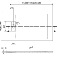 Sprchová SMC vanička MEXEN OTTO 70x120 cm - bílá, 4N107012