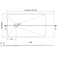 Sprchová SMC vanička MEXEN BERT 90x170 cm - černá, 4K709017