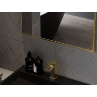 Obdélníkové zrcadlo MEXEN LOFT 50x40 cm - zlatý rám, 9852-050-040-000-50