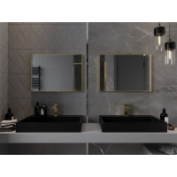 Obdélníkové zrcadlo MEXEN LOFT 70x50 cm - zlatý rám, 9852-070-050-000-50