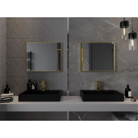 Obdélníkové zrcadlo MEXEN LOFT 60x50 cm - zlatý rám, 9852-060-050-000-50