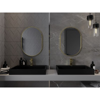 Oválné zrcadlo MEXEN LOFT 50x70 cm - zlatý rám, 9851-070-050-000-50