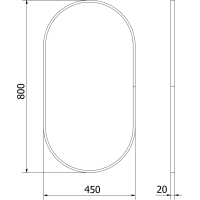 Oválné zrcadlo MEXEN LOFT 45x80 cm - zlatý rám, 9851-080-045-000-50