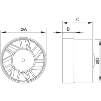 Koupelnový ventilátor MEXEN ZXR 100 se zpětnou klapkou - bílý, W9607-100-00