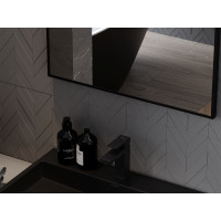 Obdélníkové zrcadlo MEXEN LOFT 50x40 cm - černý rám, 9852-050-040-000-70