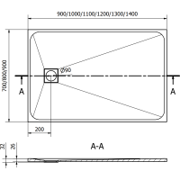 Sprchová SMC vanička MEXEN BERT 70x120 cm - bílá, 4K107012