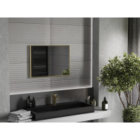 Obdélníkové zrcadlo MEXEN LOFT 70x50 cm - zlatý rám, 9852-070-050-000-50