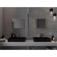 Obdélníkové zrcadlo MEXEN LOFT 50x40 cm - zlatý rám, 9852-050-040-000-50