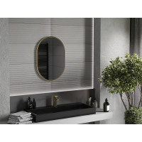 Oválné zrcadlo MEXEN LOFT 50x70 cm - zlatý rám, 9851-070-050-000-50
