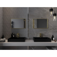 Obdélníkové zrcadlo MEXEN LOFT 60x40 cm - zlatý rám, 9852-060-040-000-50
