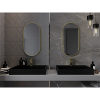 Oválné zrcadlo MEXEN LOFT 40x80 cm - zlatý rám, 9851-080-040-000-50