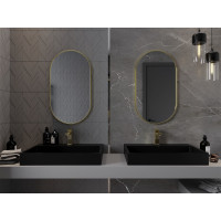 Oválné zrcadlo MEXEN LOFT 45x80 cm - zlatý rám, 9851-080-045-000-50