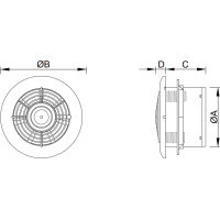 Koupelnový ventilátor MEXEN WXR 100 se zpětnou klapkou - bílý, W9605-100-00