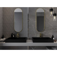 Oválné zrcadlo MEXEN LOFT 35x100 cm - zlatý rám, 9851-100-035-000-50
