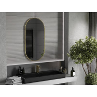 Oválné zrcadlo MEXEN LOFT 50x100 cm - zlatý rám, 9851-100-050-000-50