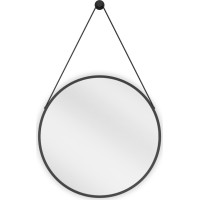 Kulaté zrcadlo na pásku MEXEN STRING 50 cm - černé, 9854-050-050-000-70