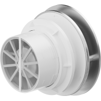 Koupelnový ventilátor MEXEN AXR 100 se zpětnou klapkou a časovačem - stříbrný, W9602-100T-11