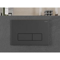 Ovládací tlačítko splachovadla SLIM - gun grey - dvojčinné - plastové - typ 13, 601366