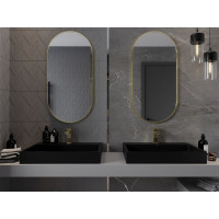 Oválné zrcadlo MEXEN LOFT 50x100 cm - zlatý rám, 9851-100-050-000-50