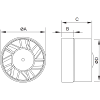 Koupelnový ventilátor MEXEN ZXR 120 - bílý, W9607-125-00