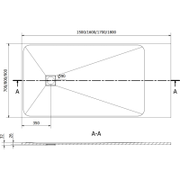 Sprchová SMC vanička MEXEN BERT 90x170 cm - bílá, 4K109017