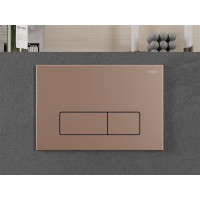 Ovládací tlačítko splachovadla SLIM - rose gold - dvojčinné - plastové - typ 13, 601305
