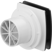 Koupelnový ventilátor MEXEN AXS 100 se zpětnou klapkou - černý, W9601-100-70