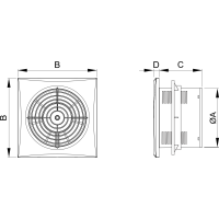 Koupelnový ventilátor MEXEN WXS 100 se zpětnou klapkou - bílý, W9606-100-00