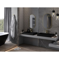 Oválné zrcadlo MEXEN LOFT 45x80 cm - zlatý rám, 9851-080-045-000-50