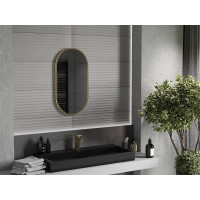 Oválné zrcadlo MEXEN LOFT 40x75 cm - zlatý rám, 9851-075-040-000-50
