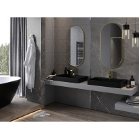 Oválné zrcadlo MEXEN LOFT 50x100 cm - zlatý rám, 9851-100-050-000-50