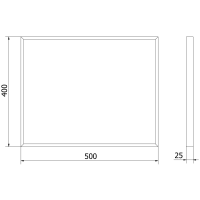 Obdélníkové zrcadlo MEXEN LOFT 50x40 cm - zlatý rám, 9852-050-040-000-50