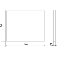 Obdélníkové zrcadlo MEXEN LOFT 50x40 cm - černý rám, 9852-050-040-000-70