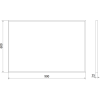 Obdélníkové zrcadlo MEXEN LOFT 90x60 cm - zlatý rám, 9852-090-060-000-50