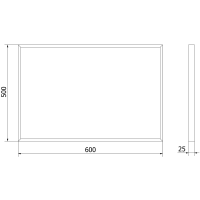 Obdélníkové zrcadlo MEXEN LOFT 60x40 cm - zlatý rám, 9852-060-040-000-50