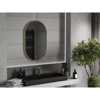 Oválné zrcadlo MEXEN LOFT 55x90 cm - zlatý rám, 9851-090-055-000-50