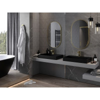 Oválné zrcadlo MEXEN LOFT 55x90 cm - zlatý rám, 9851-090-055-000-50