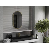 Oválné zrcadlo MEXEN LOFT 45x80 cm - zlatý rám, 9851-080-045-000-50