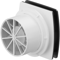 Koupelnový ventilátor MEXEN AXS 150 se zpětnou klapkou - černý, W9601-150-70