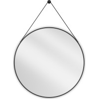 Kulaté zrcadlo na pásku MEXEN STRING 80 cm - černé, 9854-080-080-000-70