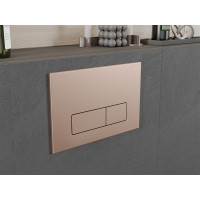 Ovládací tlačítko splachovadla SLIM - rose gold - dvojčinné - plastové - typ 13, 601305