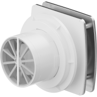 Koupelnový ventilátor MEXEN AXS 100 se zpětnou klapkou - stříbrný, W9601-100-11