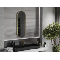 Oválné zrcadlo MEXEN LOFT 35x100 cm - zlatý rám, 9851-100-035-000-50