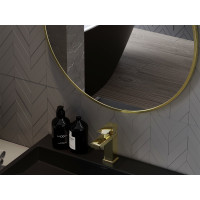 Kulaté zrcadlo MEXEN LOFT 50 cm - zlatý rám, 9850-050-050-000-50