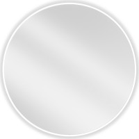 Kulaté zrcadlo MEXEN LOFT 80 cm - bílý rám, 9850-080-080-000-20