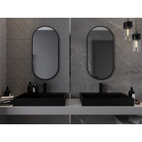 Oválné zrcadlo MEXEN LOFT 45x90 cm - černý rám, 9851-090-045-000-70